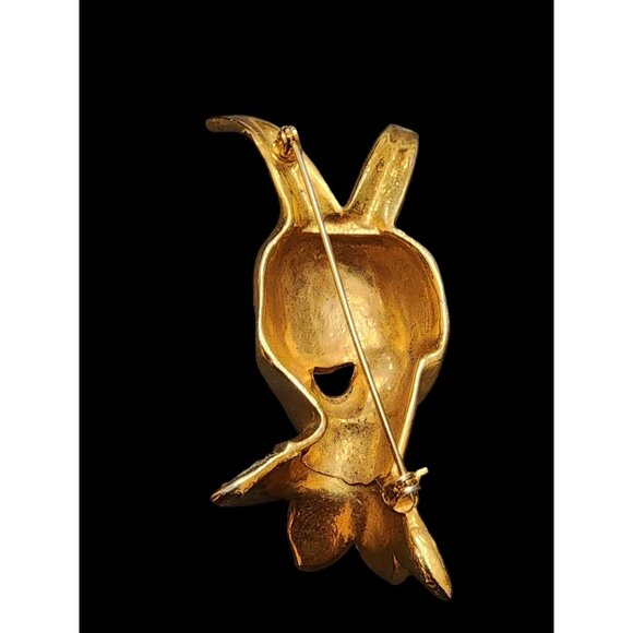 Spectacular Unsigned Heavy Dimensional Figural Jester Brooch (A4700) - Picture 6 of 7